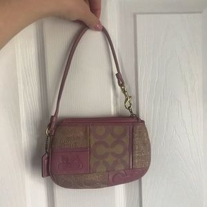 Tiny pink COACH mini purse